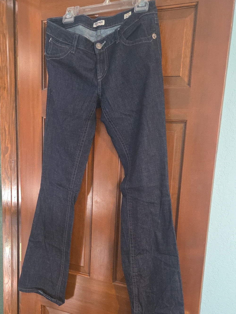Women's Dark Indigo Wide Leg Jeans - Flared Fit